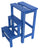 Tabouret échelle 60x40x46 cm en bois bleu clair