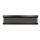 Camino Elettrico da Parete o Incasso Velar 182x20x48 cm Effetto Fiamma Telecomando in MDF Nero Opaco