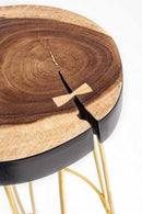 Sgabello Bar Rakel Oro in Legno