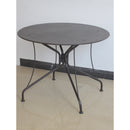 Tavolino da Giardino in Ferro Tondo Ø95x72cm Old Noce