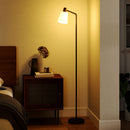 Lampada da Terra LED con Testa Girevole a 350° Regolazione Temperatura del Colore Nero      