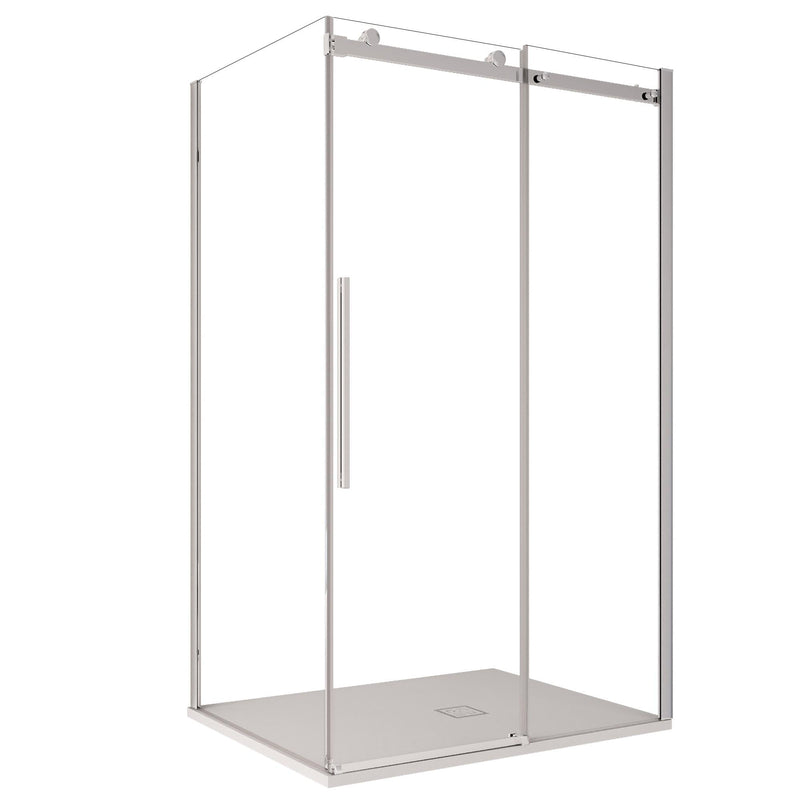 Box Doccia Angolare 1 Anta Scorrevole in Cristallo Trasparente 8mm H195 Bonussi Alina Varie Misure