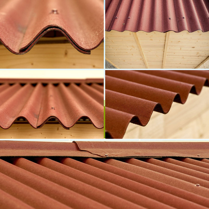 Casetta Box da Giardino 2,8x2 m Senza Pavimento in Legno Picea Massello 16mm Eden