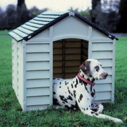 Niche pour Chien de Taille Moyenne en Résine Amovible 86X84X82 cm Beige/Vert  online