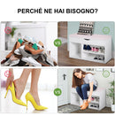 Panca da Ingresso Scarpiera con Sedile Imbottito Ribaltabile in Legno Bianco 80x30x47 cm 