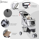 Passeggino per Cani Grigio 75x45x97 cm 