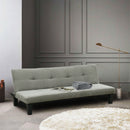 Divano Letto 175x80x70 cm in Microfibra Grigio