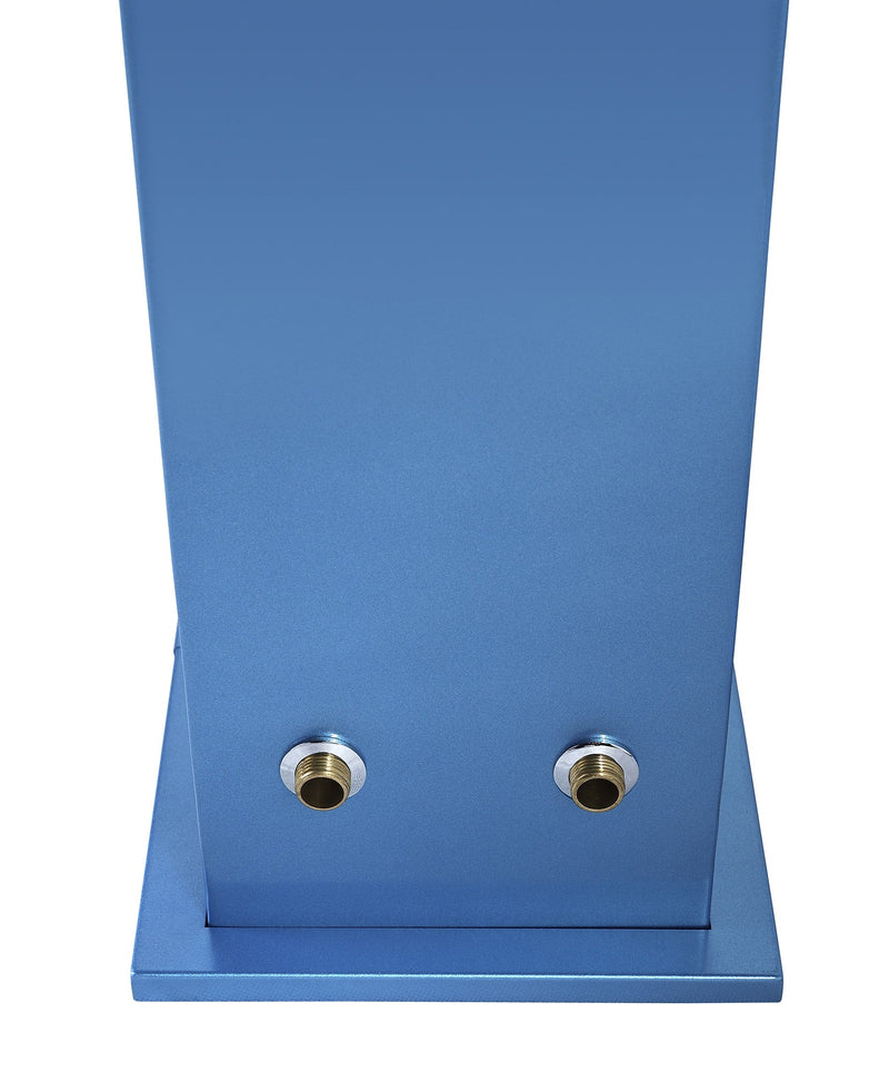 Doccia da Esterno Giardino Miscelatore e Lavapiedi Blu