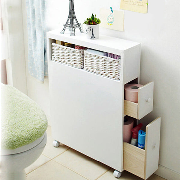 prezzo Meuble Colonne Salle de Bain 50x15,8x70 cm en MDF et PVC Fumer Rolly Blanc