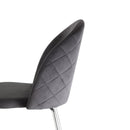 Set 2 Sedie 45x47x85 cm in Velluto Nero