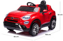 Macchina Elettrica per Bambini 12V con Licenza Fiat 500X Rossa