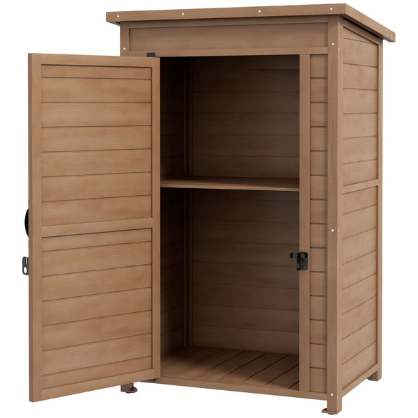 sconto Armadio da Giardino con Ripiano 75x56x117cm in Legno Marrone