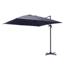Ombrellone da Giardino Decentrato 4x4m in Alluminio Montana Nero
