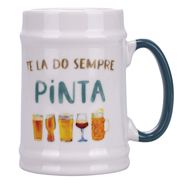 Chope à Bière Ø8x13 cm en New Bone China VdE Tivoli 1996 Le Travisate Blanc prezzo