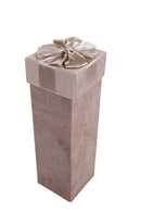 Scatola Porta Bottiglia 10,5x35 cm con Fiocco in Carta Tortora