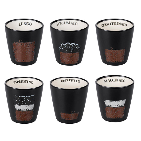 Set 6 Tazzine da Caffè Ø5x6 cm in Stoneware VdE Tivoli 1996 Un caffè come piace a me online