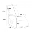 Poltrona Alzapersona Elettrica 1 Motore 60x73x104 cmin Similpelle Marrone