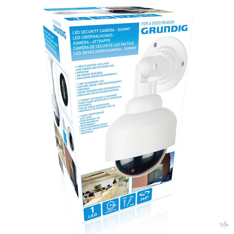 Telecamera Finta Videosorveglianza con Led Lampeggiante Camera Sicurezza Casa Grundig