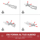 Albero di Natale Artificiale 180 cm in Fibra Ottica Foltissimo 230 LED 