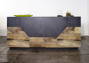 Credenza 4 Ante 220,1x43x86 cm Alien Ardesia e Acero Pereira