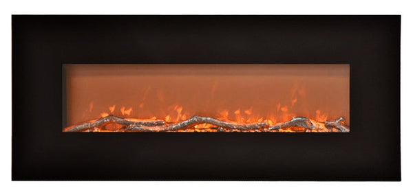 sconto Cheminée Murale Electrique Effet Flamme 1500W Nora Noir