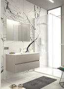 Mobile da Bagno Sospeso con Lavabo 90 cm e Specchio Bali Light Tortora      
