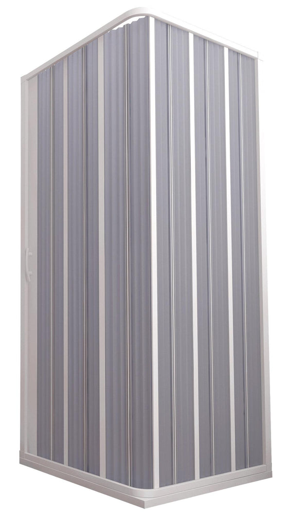Cabine de Douche d'Angle 1 Porte Pliante en PVC Ouverture Latérale H185 cm Dorini Blanc Différentes Tailles acquista