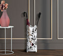 Porta Ombrelli Bianco Heart Ø21x55 cm in Ferro Bianco e Oro