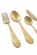 Servizio Set di Posate 24 Pezzi in Acciaio Satinato Oro, Villa d'Este Home Tivoli Wonderland