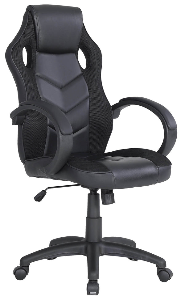 prezzo Chaise Gaming Ergonomique 61x66x116 cm en Similicuir Noir