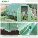 Serra per Orto 3x2x2m Porte con Zip e Finestre a Rete in Acciaio e Copertura PE Verde      