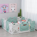 Box Recinto Attività per Bambini 154x154x62 cm in Plastica Verde