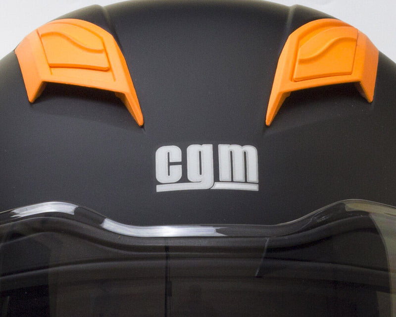 Casco Jet per Scooter Visiera Lunga CGM Dixon 129S Arancione Fluo Opaco Varie Misure