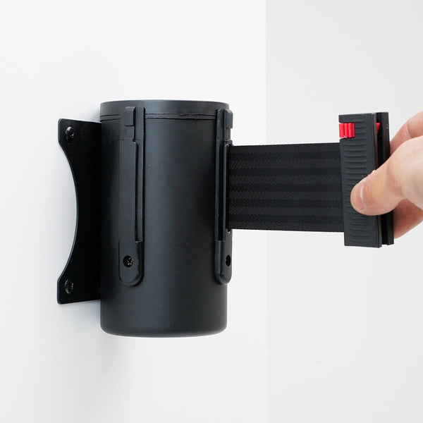 Tendinastro da Parete 4 m con Clip di Chiusura Nastro Nero sconto