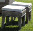 Set Salotto da Giardino Divano Angolare in Polyrattan Baltimora Grigio