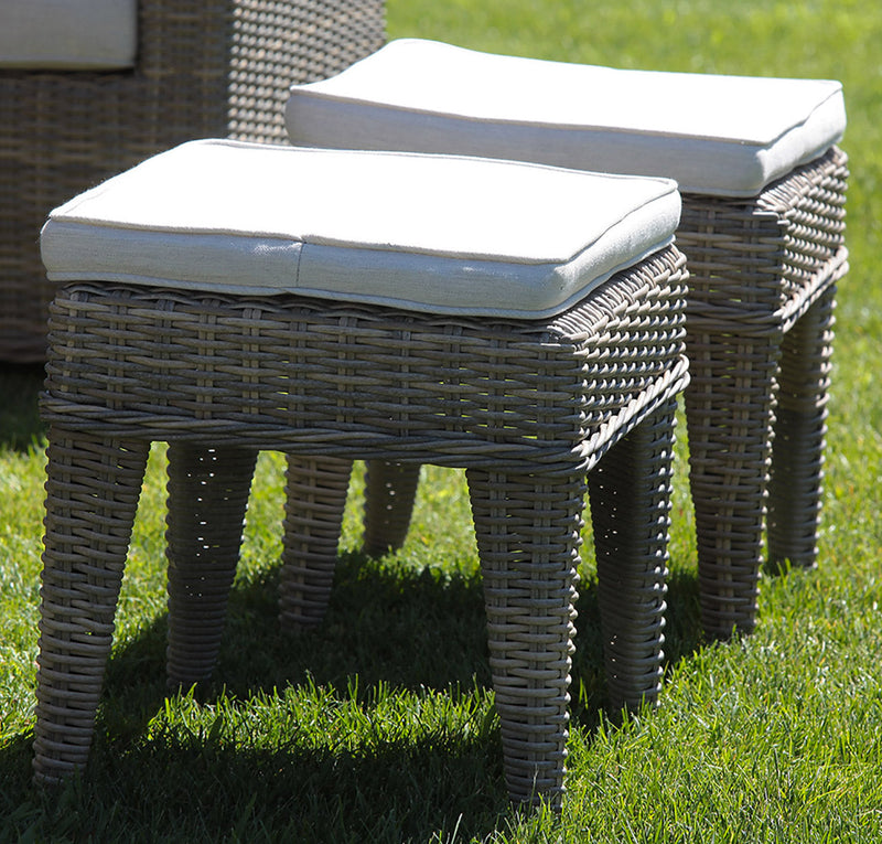 Set Salotto da Giardino Divano Angolare in Polyrattan Baltimora Grigio