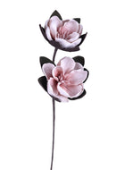 Set 2 Magnolia Artificiale Composta da 2 Fiori Artificiali Altezza 73 cm 