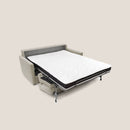 Divano Letto 3 Posti 196x102x97 cm in Tessuto Panna