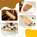 Cavallo a Dondolo per Bambini 68x26x62 cm con Suoni in Peluche Marrone