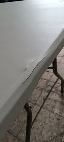 Tavolo Catering Rettangolare Fisso 183x76x74 cm Horeca Bianco Seconda Scelta