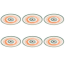 Set 6 Piatti Frutta Ø20x2 cm  in Ceramica VdE Tivoli 1996 Occhio Marino