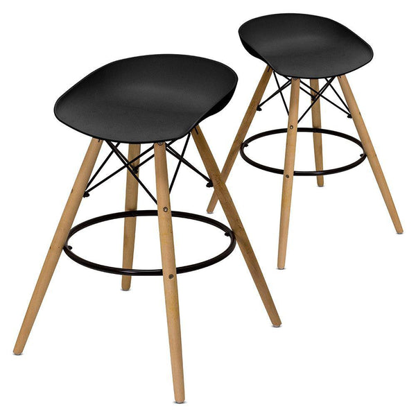 Lot de 2 tabourets de cuisine 43x42x77 cm avec pieds en bois Alfred Neri online