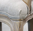 Sedia Romy in Tessuto Grigio 57x57x90 h cm in Legno Grigio