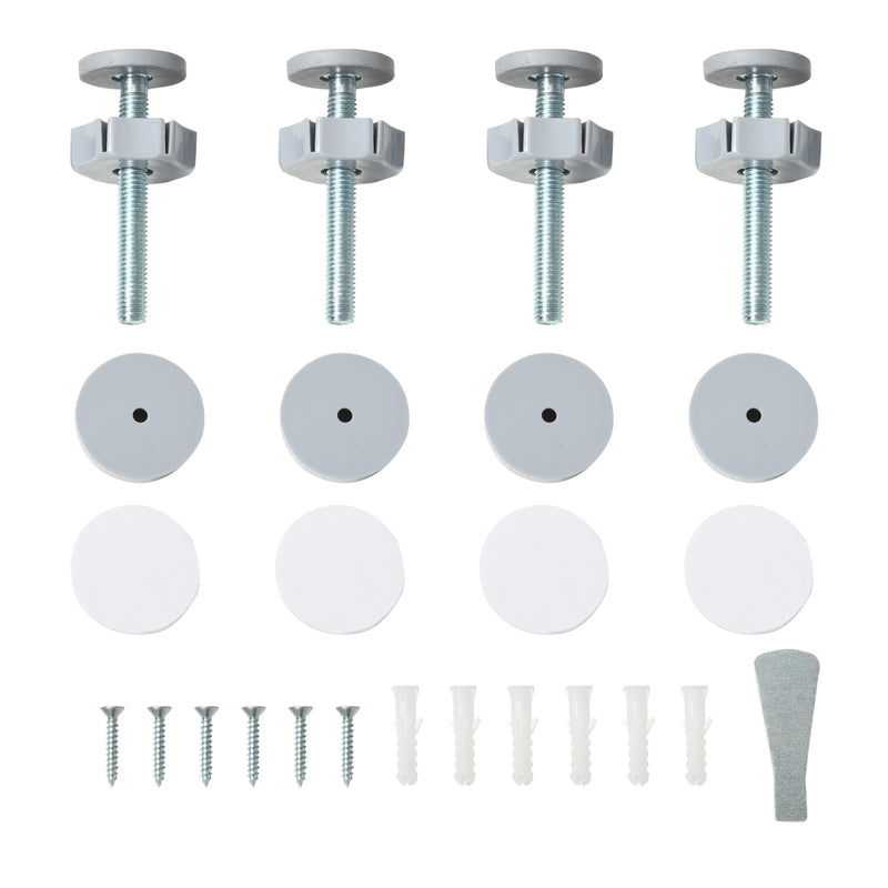 Cancelletto per Cani Regolabile 76-103cm con Chiusura Automatica Acciaio Bianco      