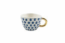 Set 6 Tazzine da Caffè Ø7x5 cm in Gres Villa d'Este Home Tivoli Masai Blu e Bianco