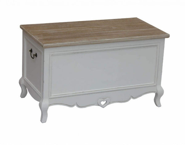 online Coffre 45x34x66 h cm en bois de paulownia blanc