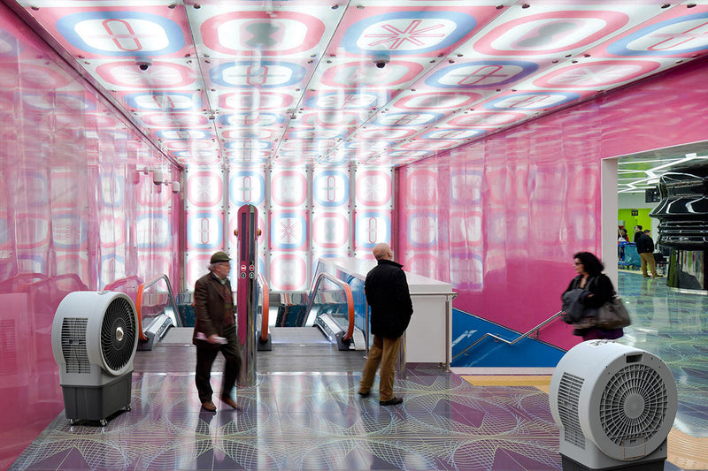 Raffrescatore Ventilatore per Grandi Ambienti con Ghiaccio o Acqua 250W Moel 9100 Turbo Cooler