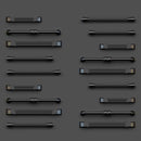 Set 20 Maniglie per Mobili 224 mm in Alluminio Emuca Suez Nero
