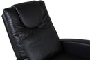 Poltrona Relax Manuale Reclinabile in Similpelle Vandi Nera