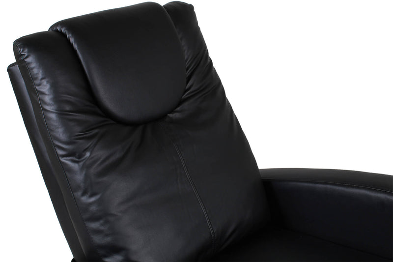 Poltrona Relax Manuale Reclinabile in Similpelle Vandi Nera